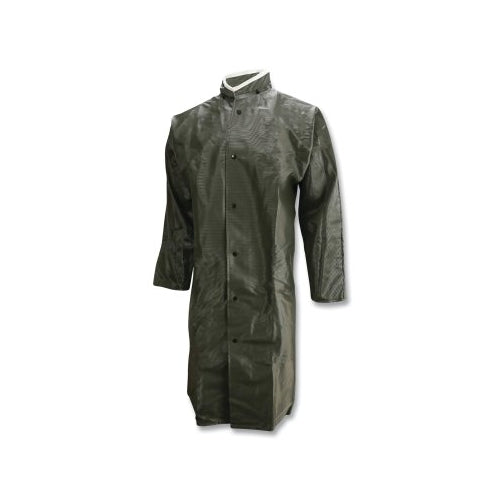 Neese Dura Quilt 56 Series Detachable Hood Rain Coat, Pvc/Polyester, Green, 48 Inches L, Large - 1 per EA - 56001-31-1-GRN-L