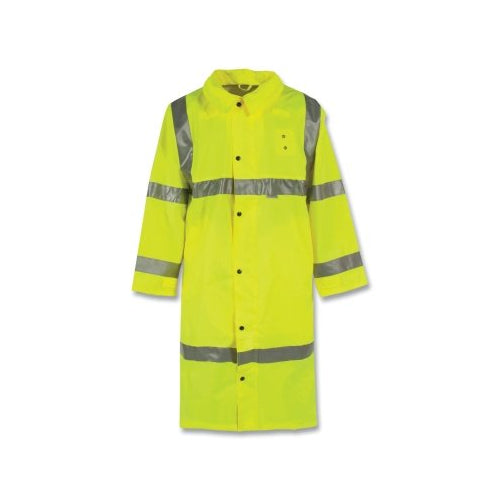 Neese Air-Tex Series High Visibility Breathable Rain Coat, Polyester, Lime, 48 Inches L, X-Large - 1 per EA - 91001-31-1-LIM-XL