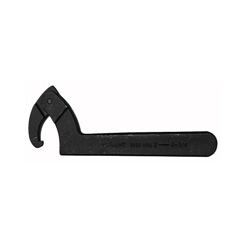 Wright Tool Adjustable Hook Spanner Wrenches, 6 1/4 Inches Opening, Hook, 12 1/8 In - 1 per EA - 9633