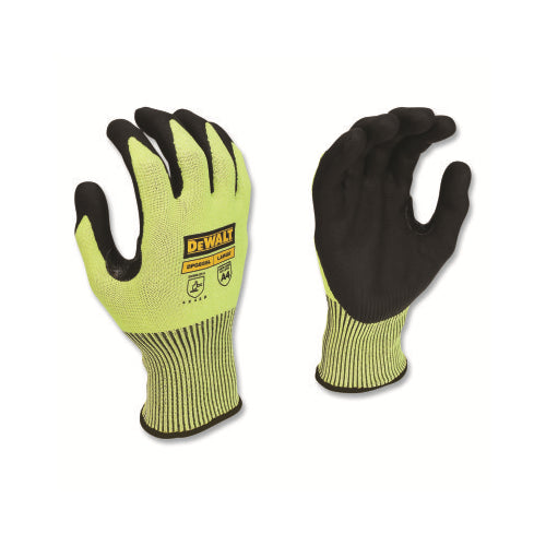 Dewalt Hi-Vis Hppe Fiberglass Cut Glove, 2X-Large, Hi-Vis Yellow - 12 per DZ - DPG855XXL