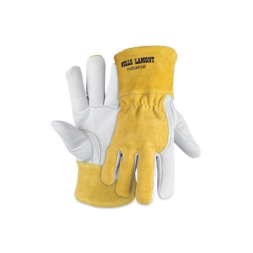 Wells Lamont Top Grain/Split Cowhide Drivers Gloves, X-Large, Unlined, White/Gold - 12 per DZ - Y3030XL