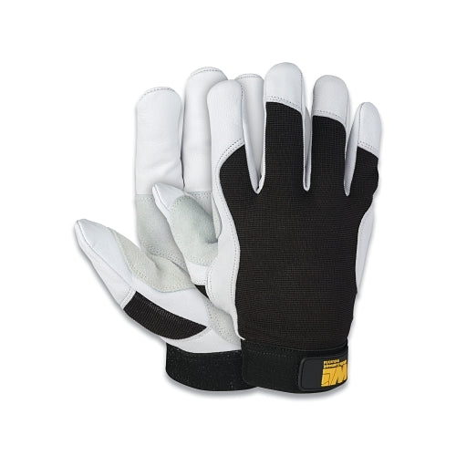 Wells Lamont Premium Goatskin Leather Palm Gloves, 2X-Large, White/Black - 12 per DZ - Y1919XXL