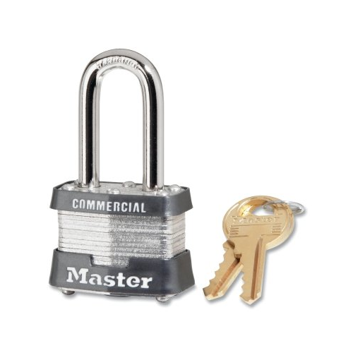 Master Lock No. 3 Laminated Steel Padlock, 9/32 Inches Dia, 5/8 Inches ...