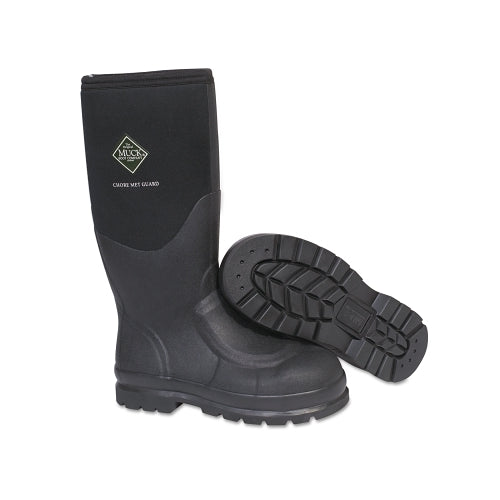 Muck Boots Chore Classic Work Boots With Steel Toe, Size 6, Neoprene/Nylon, Black - 1 per PR - CHS000ABLK060