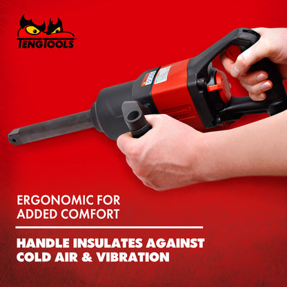 Teng Tools Clé à chocs pneumatique composite réversible robuste à entraînement carré de 1 pouce - ARWM11S