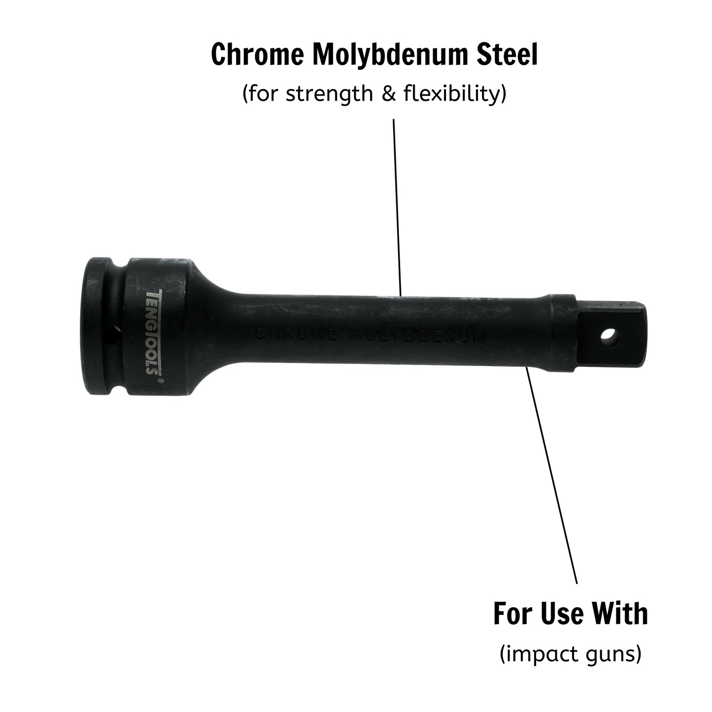 Teng Tools Barre d'extension d'impact en chrome-molybdène à entraînement 3/4 pouce 7 pouces - 940022-C