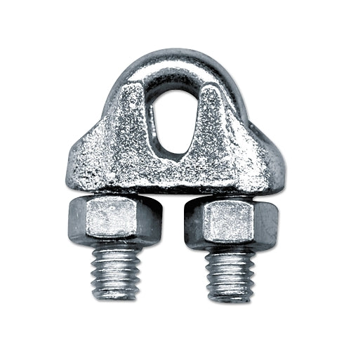 Peerless Malleable Wire Rope Clips, 3/8 In, Bright Zinc - 40 per CT - 4503640