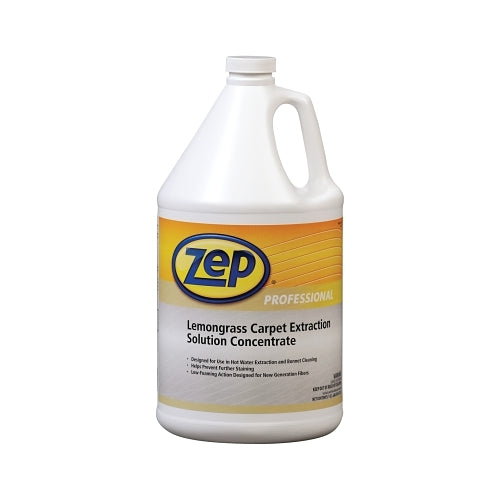 Zep Professional Lemongrass Carpet Extraction Solution Concentrate, 128 Oz, Bottle - 4 per CA - 1041398