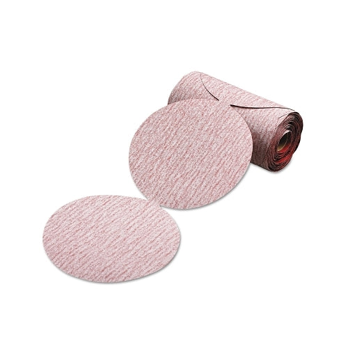 Discos de papel Dri-Lube de óxido de aluminio rojo Carborundum Premier, 5 pulgadas de diámetro, grano 100, rollo - 4 por paquete - 5539518113