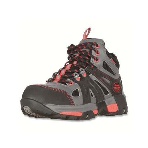 Oliver By Honeywell Men'S Industrial Hikers, 5 Inches Mid-Hiker, Size 8, Gray/Red - 1 per PR - OL11113GRY080