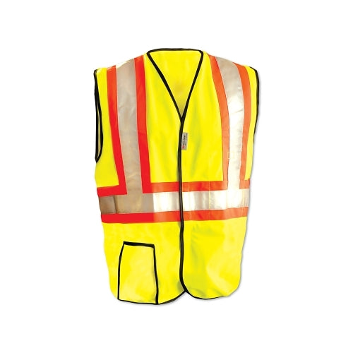 Gilet de sécurité bicolore solide Occunomix Premium, grand, jaune - 1 par EA - LUX-SSG2T-YL