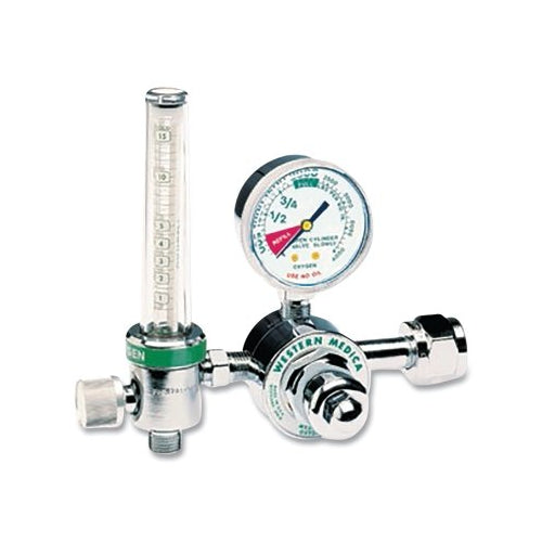 Western Enterprises M1 Series Flowmeter Regulator, Oxygen, 1/2 To 15 Lpm, 3000 Psi Inlet, Cga 540 Handtight Nut And Nipple, Diss 1240 Outlet - 1 per EA - M154015FMH