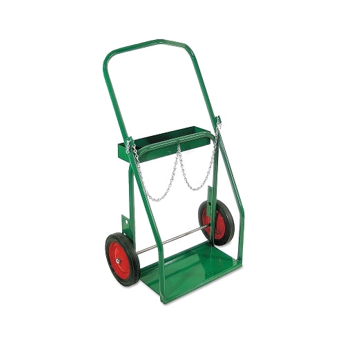 Anthony Low-Rail Frame Dual-Cylinder Cart, 26 Inches Od W X 42 Inches H, 10 Inches Dia X 1.75 Inches W Solid Rubber (Bb), Incl Safety Chain - 1 per EA - 410
