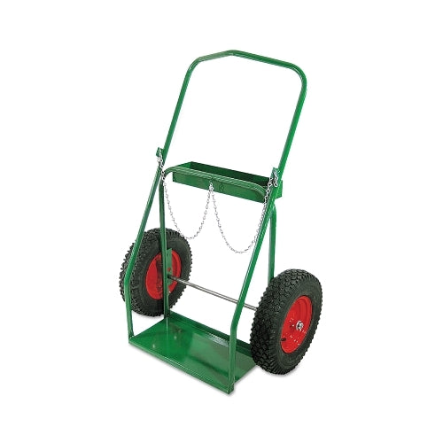 Anthony Low-Rail Frame Dual-Cylinder Cart, 32 Inches Od W X 46 Inches H, 16 Inches Dia X 4 Inches W Pneumatic Wheels, Incl Safety Chain - 1 per EA - 816