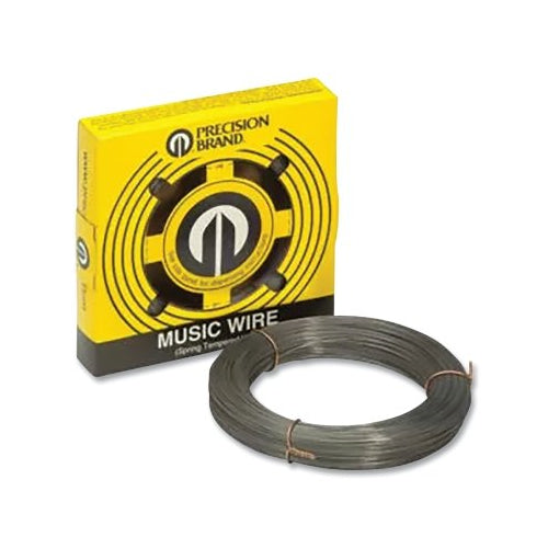 Precision Brand Music Wire, Round, 0.033 Inches Wire Dia, +/-0.0005 In, Approximate 344 Ft Per Lb, 1/4 Lb Coil - 1 per ROL - 21233