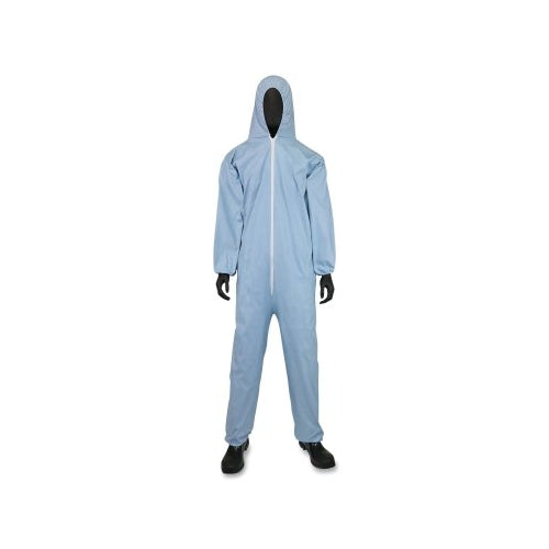 Combinaison jetable West Chester Posi-Wear® Fr™, capuche/poignets et chevilles élastiques/fermeture éclair sur le devant, bleu, Xl - 25 par CA - 3106/XL