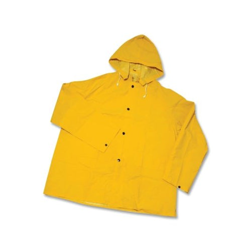 West Chester Rainsuit, Jacket W/Detachable Hood, 0.35 Mm Pvc/Polyester, Yellow, Medium - 1 per EA - 4036/M