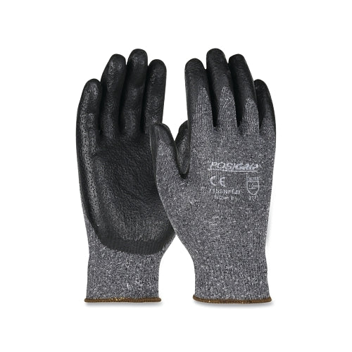 West Chester Nitrile Coated Gloves, X-Large, Black/Gray, 10-1/2 Inches L, Palm Coated - 12 per DZ - 715SNFLB/XL