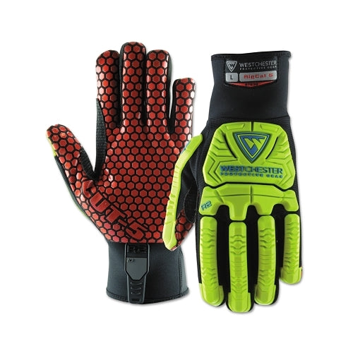 West Chester R2 Rigger Gloves, Black/Red/Yellow, X-Large - 6 per BX - 87030/XL