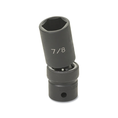 Grey Pneumatic Impact Socket, 1/2 Inches Drive Size, 19 Mm Socket Size, Hex, 6-Point, Deep Length, Universal - 1 per EA - 2019UMD