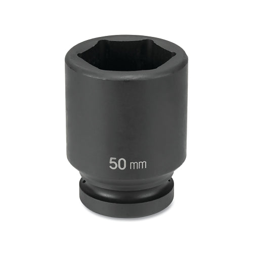 Grey Pneumatic Impact Socket, 1 Inches Drive Size, 39 Mm Socket Size, Hex, 6-Point, Deep Length - 1 per EA - 4039MD