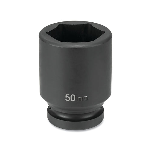 Grey Pneumatic Impact Socket, 1 Inches Drive Size, 19 Mm Socket Size, Hex, 6-Point, Deep Length - 1 per EA - 4019MD