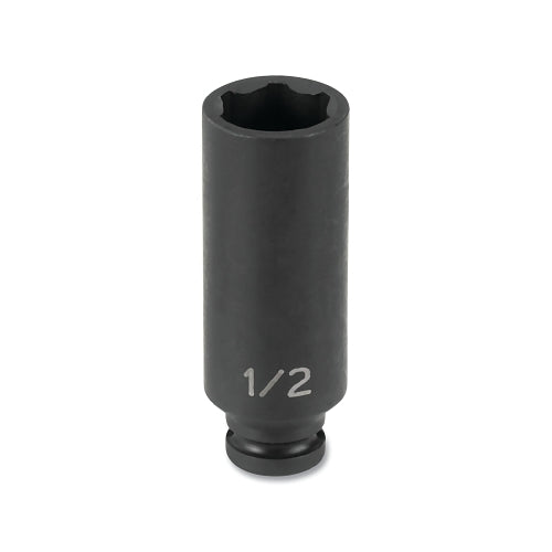 Grey Pneumatic Impact Socket, 1/4 Inches Drive Size, 7 Mm Socket Size, Hex, 6-Point, Surface Drive, Deep Length - 1 per EA - 907MDS