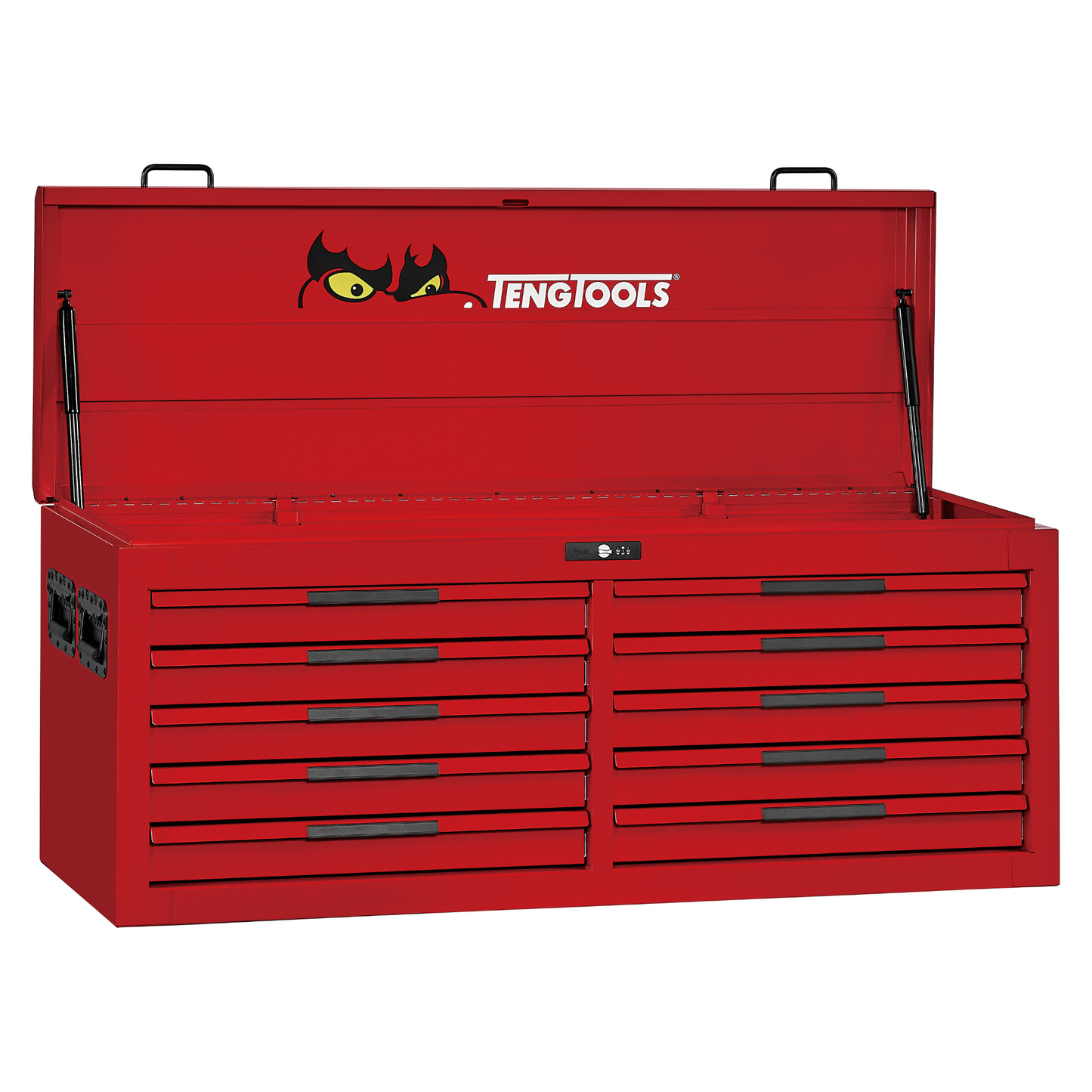 Teng Tools 53 Inch Wide 10 Drawer PRO35 Heavy Duty Red Top Box - TST53R10F