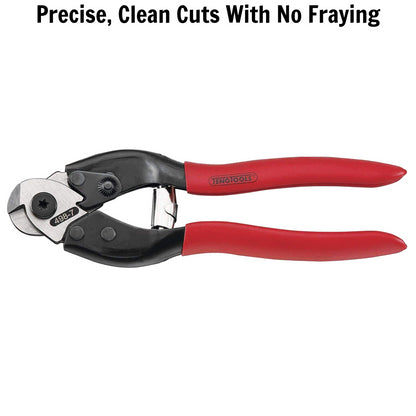 Teng Tools 7 Inch Vinyl Grip Wire Cutters (Ideal For, Steel, Aluminum & Copper Cable) - 498-7