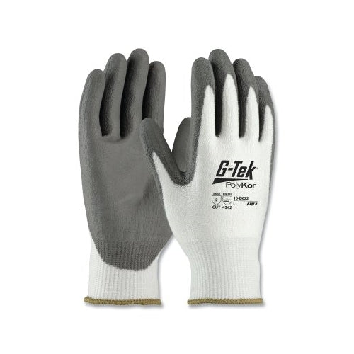 Pip G-Tek Polykor Cut Resistant Gloves, White/Gray - 12 per DZ