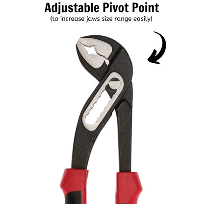 Teng Tools Pince à joint coulissant/pompe à eau TPR Grip 10 pouces - MB481-10T