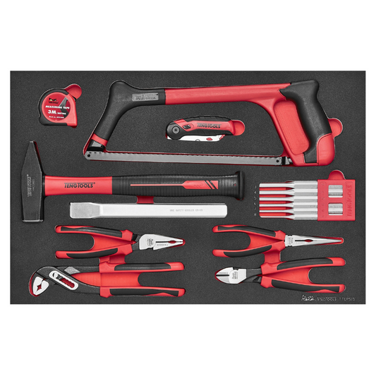 Teng Tools TTEPS15 - Juego de herramientas de reparación de servicio general para mecánica de automóviles y garaje, 15 piezas