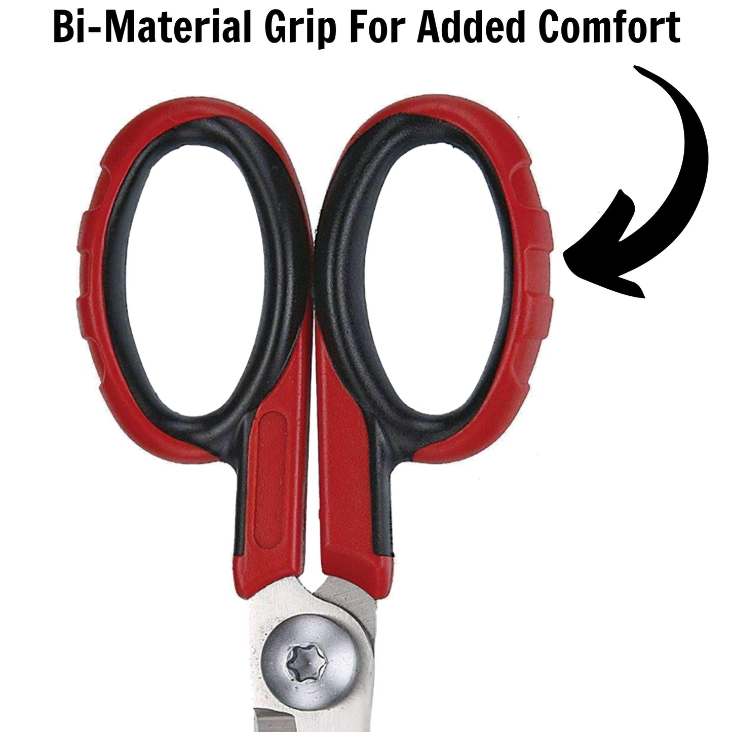 Teng Tools Ciseaux industriels professionnels robustes en acier inoxydable à haute teneur en carbone de 5,5 pouces - 497