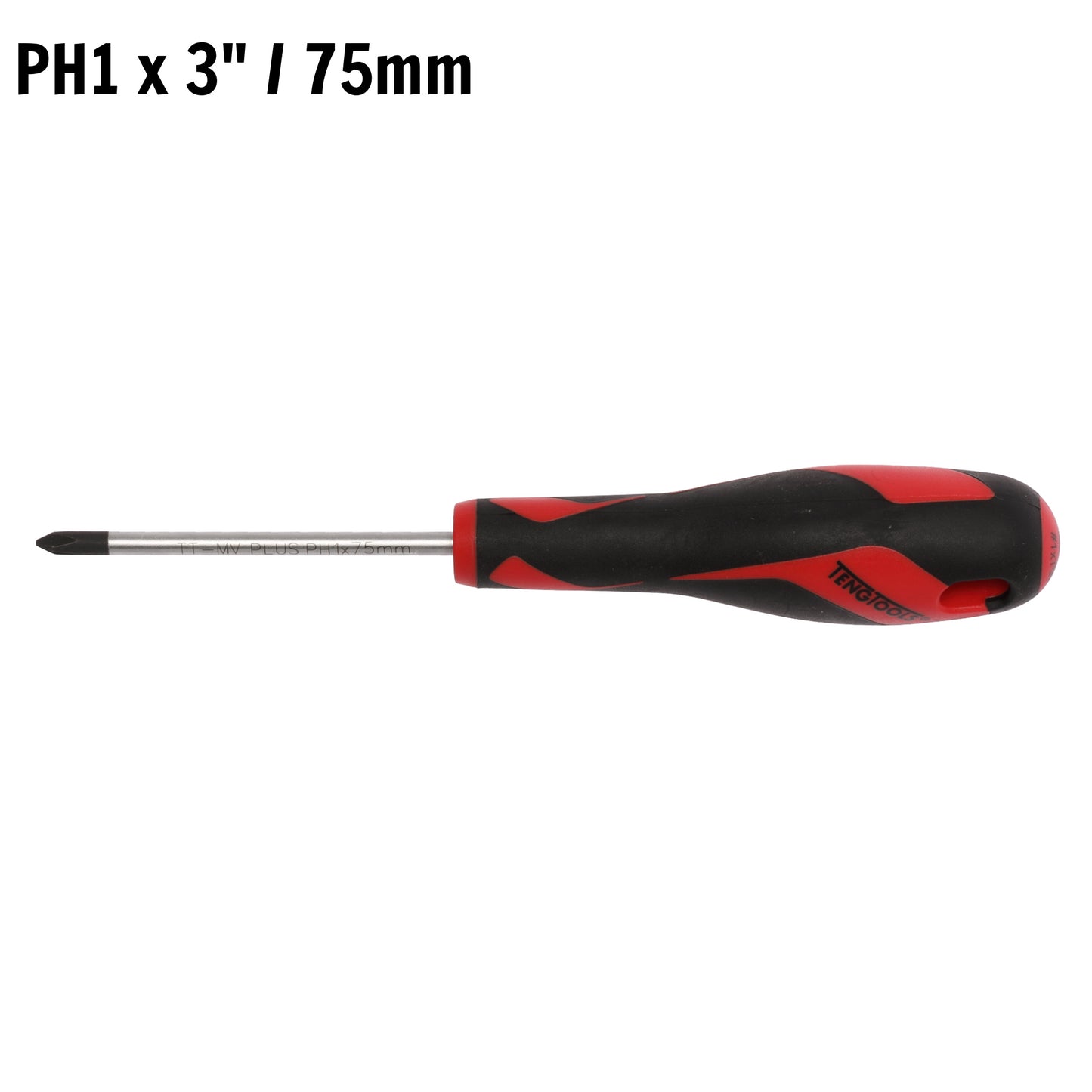 Destornillador Phillips con cabeza de 75 mm/3 pulgadas PH1 de Teng Tools con mango ergonómico y cómodo - MD947N1 