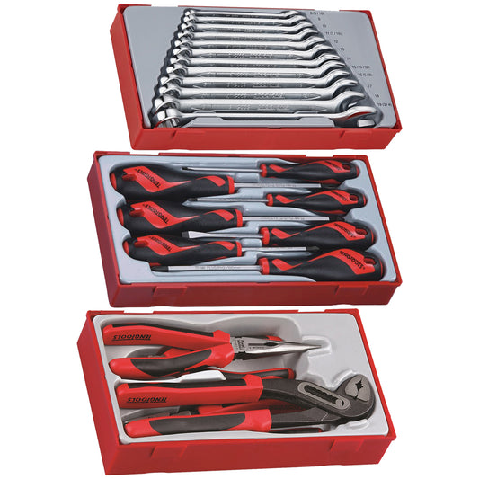 Teng Tools Juego de llaves combinadas, alicates Mega Bite y destornilladores de 23 piezas - TT1236 