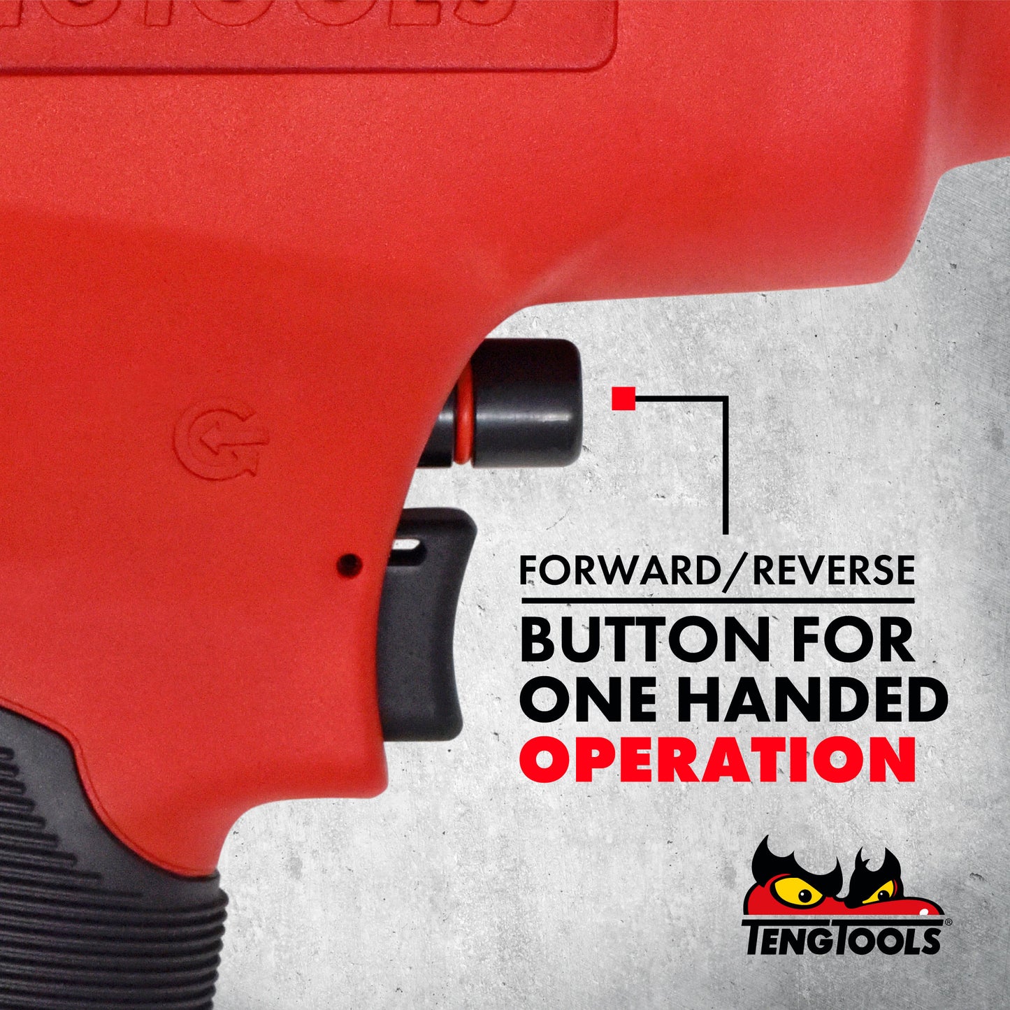 Teng Tools Pistolet à clé à chocs pneumatique en aluminium à couple élevé réversible à entraînement carré de 3/4 pouces - ARWM34