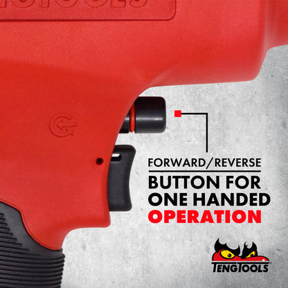 Teng Tools Pistolet à clé à chocs pneumatique en aluminium à couple élevé réversible à entraînement carré de 3/4 pouces - ARWM34