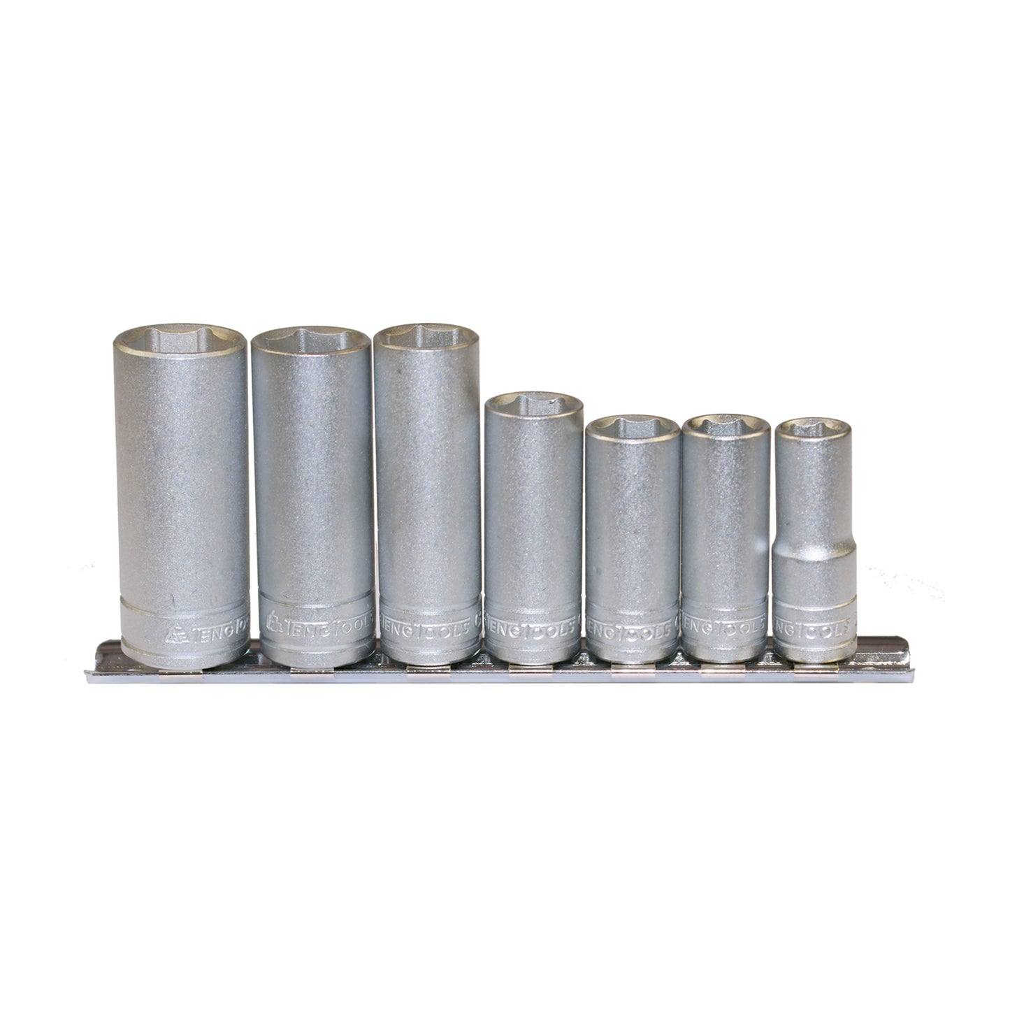 Teng Tools Juego de vasos métricos de 6 puntos y profundidad con accionamiento de 3/8 de pulgada (7 piezas) (10 mm - 19 mm) - M3807