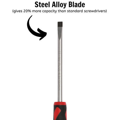 Teng Tools Tournevis à tête fendue de type plat de 6,5 mm / 1/4 pouce x 100 mm / 3,9 pouces de long - MD928N4 