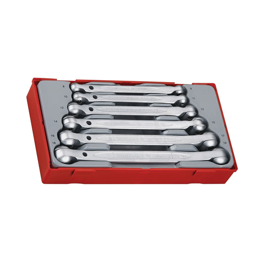 Juego de llaves métricas flexibles dobles de 6 piezas Teng Tools de 8 a 19 mm - TT6506