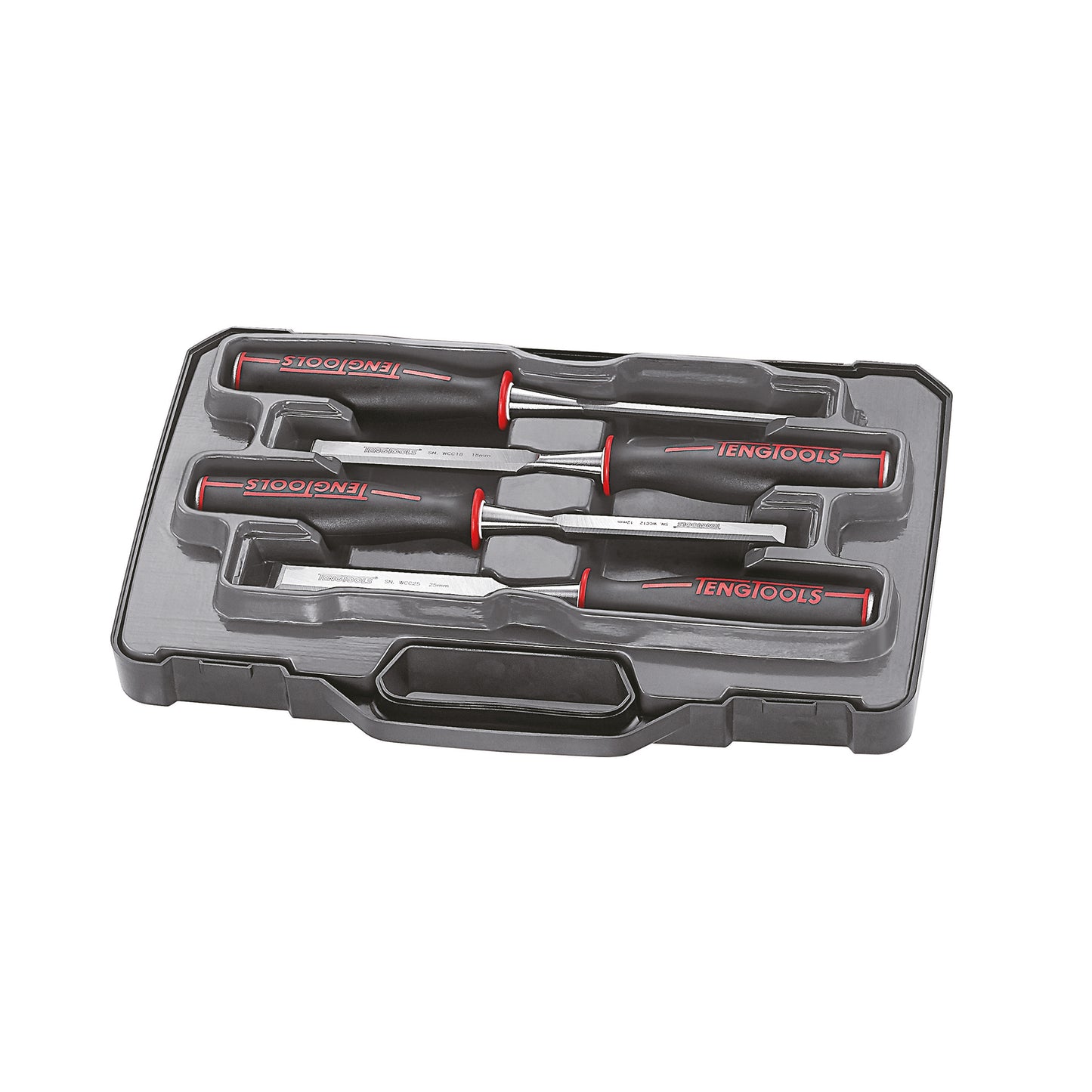 Teng Tools Juego de cinceles para carpintero de 4 piezas de 6 a 25 mm - WCS04L