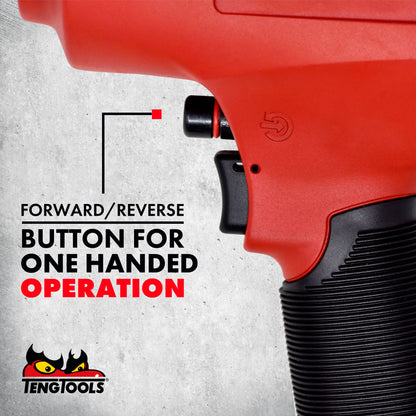 Teng Tools Pistolet à clé à chocs pneumatique en aluminium à couple élevé réversible à entraînement carré de 1/2 pouce - ARWM12