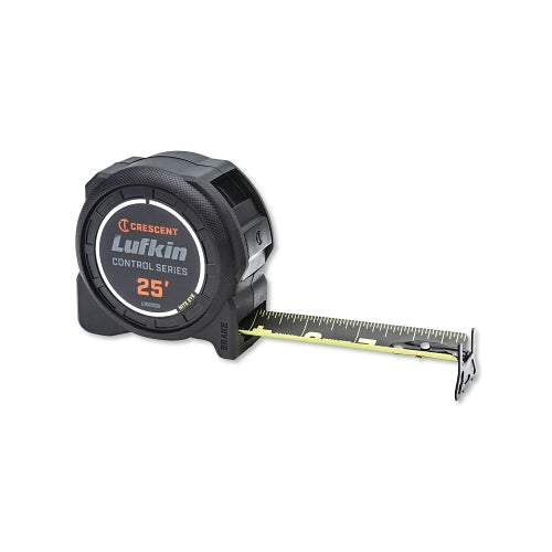 Crescent Lufkin Command Control Series? Tape Measure, 1-3/16 Inches W X 25 Ft L, Black Hi-Viz Green Markings Blade - 1 per EA - L1025CB-02