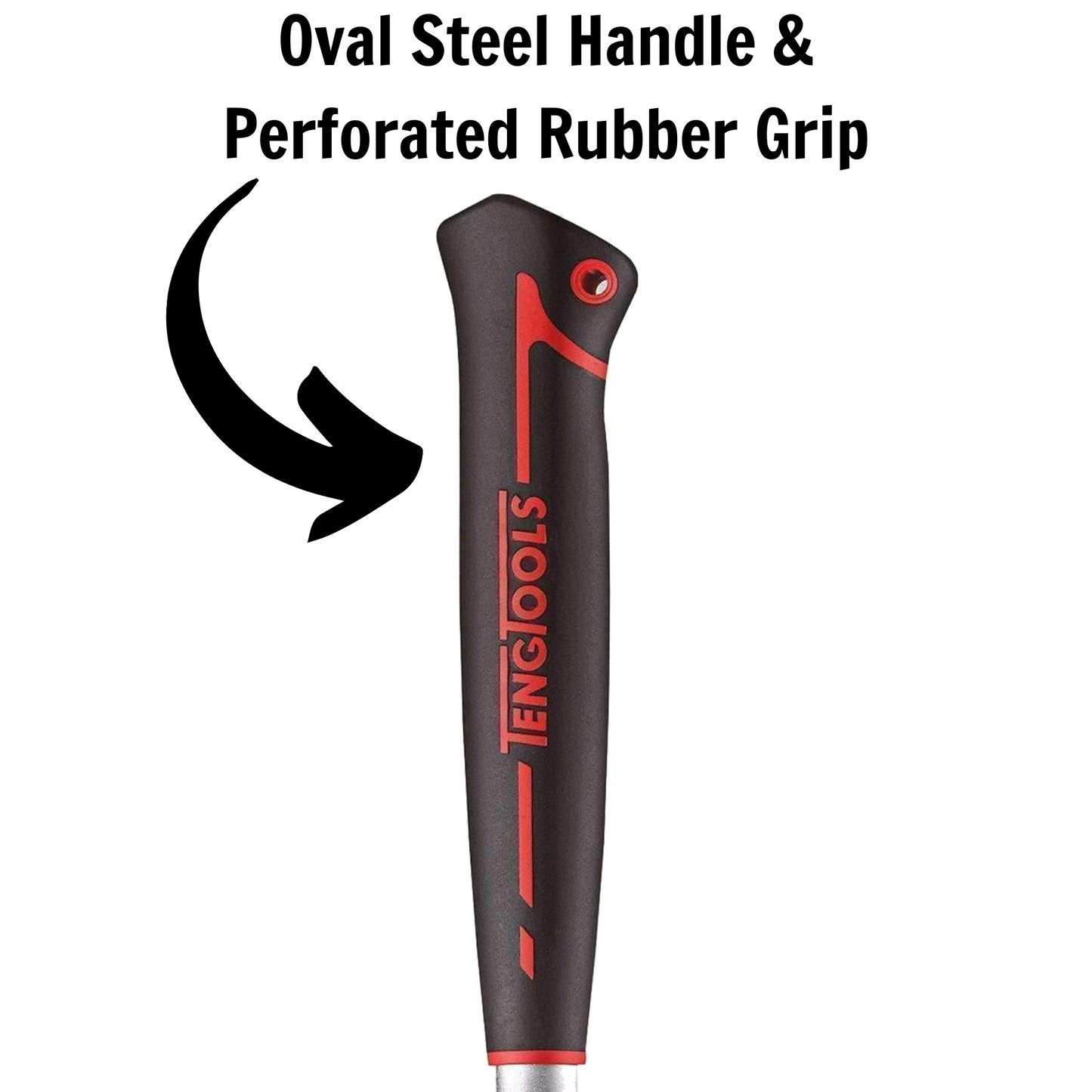 Teng Tools 16 Ounce Magnetic Lightweight Claw Hammer With Steel Tube And Comfortable Grip - HMCH16M