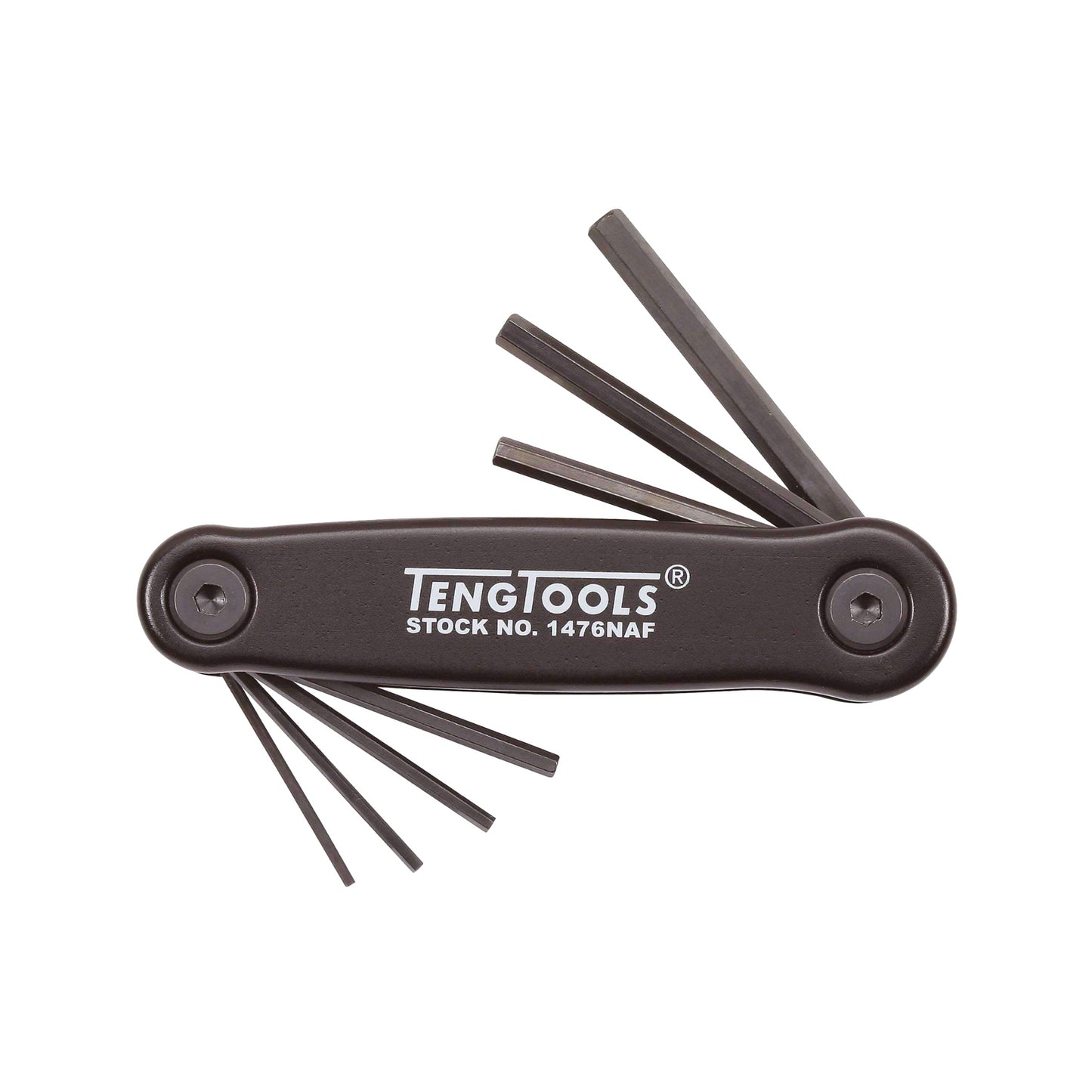 Teng Tools Juego de llaves Allen/llaves hexagonales retráctiles SAE negras de 7 piezas (1/16 pulgadas - 7/32 pulgadas) - 1476NAF