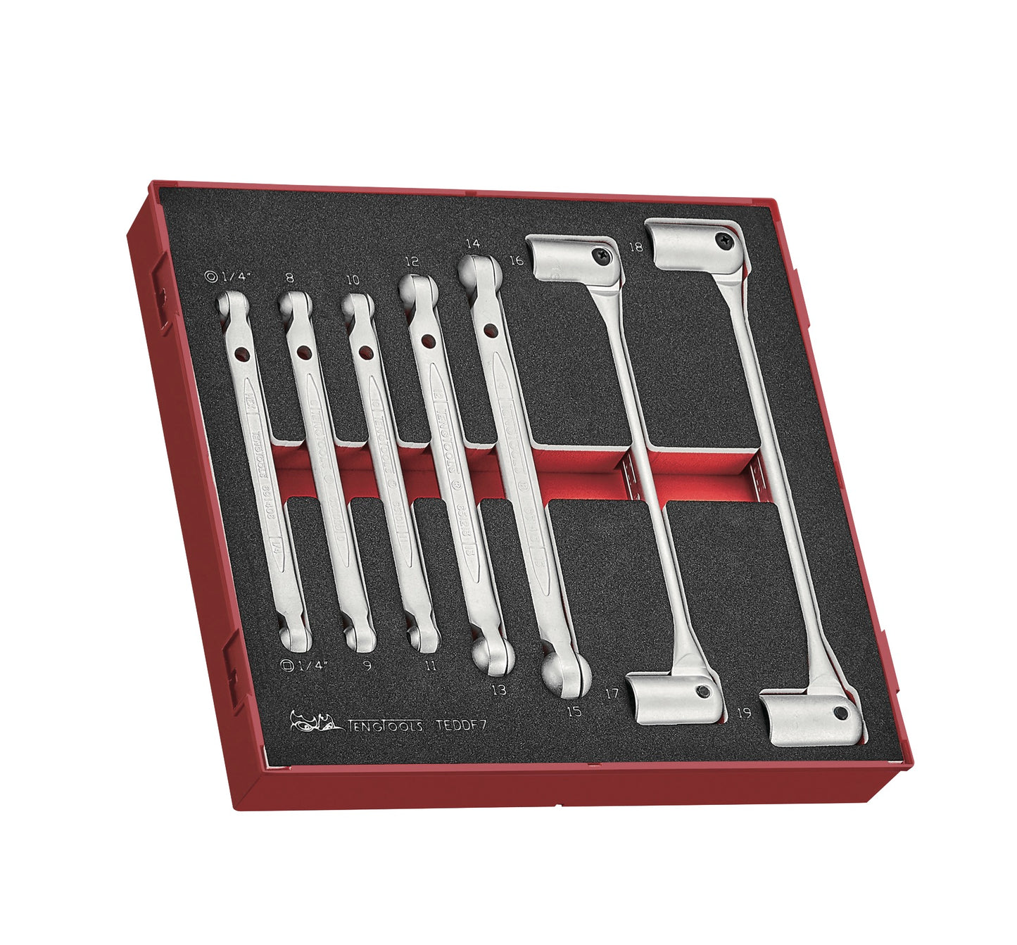 Juego de espuma EVA con llave flexible doble de 7 piezas Teng Tools - TEDDF7