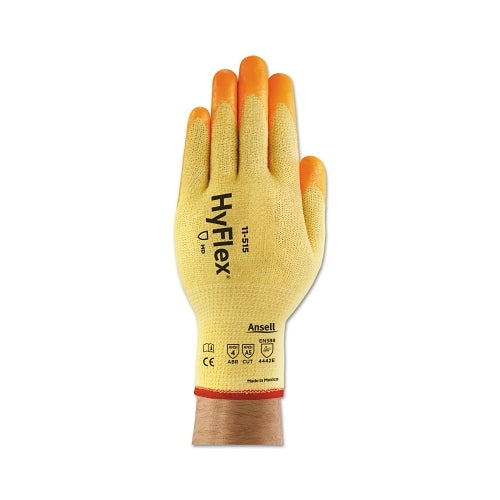 Hyflex 11-515 Cut Resistant Gloves With High Visibility,Yellow/Orange - 1 per PR