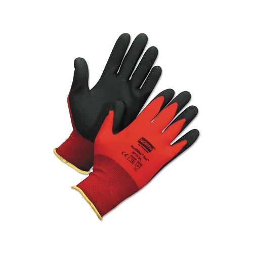 Honeywell North Northflex Red Foamed Pvc Palm Coated Gloves,  Black/Red - 12 per DZ