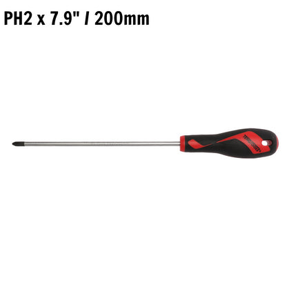 Teng Tools Destornillador Phillips de cabeza PH2 x 7,9 pulgadas/200 mm + mango ergonómico y cómodo - MD948N2 