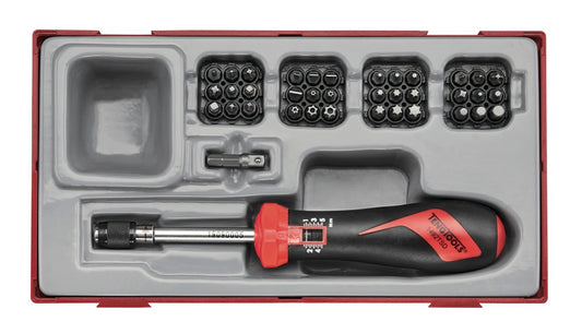 Teng Tools Juego de destornilladores dinamométricos con accionamiento de 1/4 de pulgada, rango 1 - 5 Nm - 38 piezas